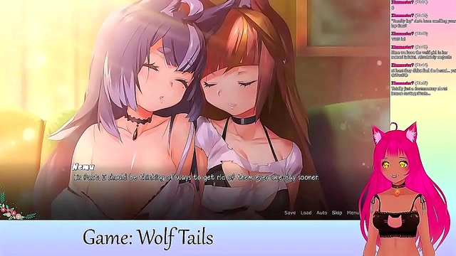 NekoVTuber Embarks on a Lewd Anime Yuri Adventure with Busty Lover