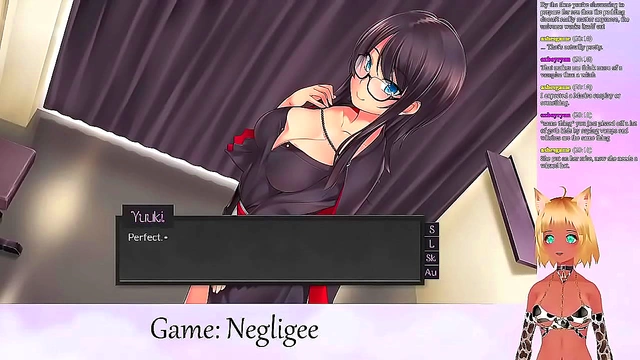 NekoVTuber Seduces with Sultry Lingerie in Hot Lesbian Adventure