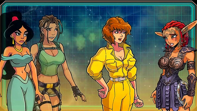Lara Croft and Hermione Share a Torrid Anime Romance in Womb Raider Fantasy