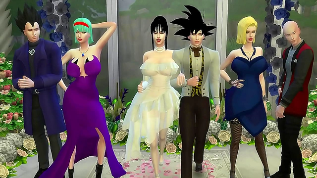 Chichi Betrays Goku with Forbidden Passion at Their Wedding in Dragon Ball Hentai