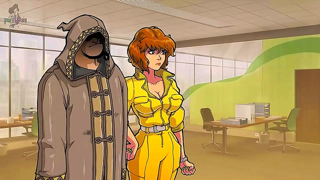 April O'Neal Trains with Akabori’s Genie for Seductive Hentai Escapades