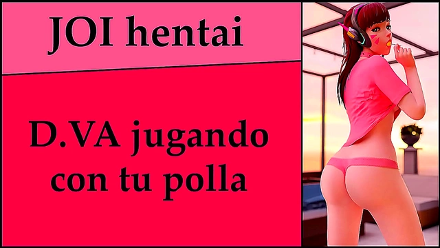 D.VA Seduces with Joi Whispers in Spanish for Steamy Anime Action