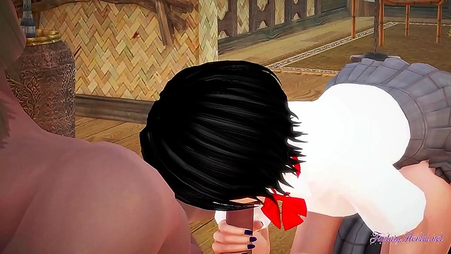 Rukia Kuchiki soothes her desires with intense hentai pleasure in Bleach scene.