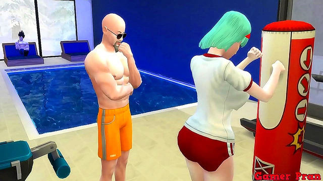 Bulma Tempts Master Roshi with Her MILF Charm in Steamy Cuckold Dragon Ball Z Scene