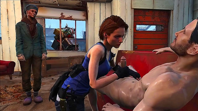 Jill Valentine Brings Blissful Pleasure with Seductive Handjob in 3D Anime Fallout 4Scene