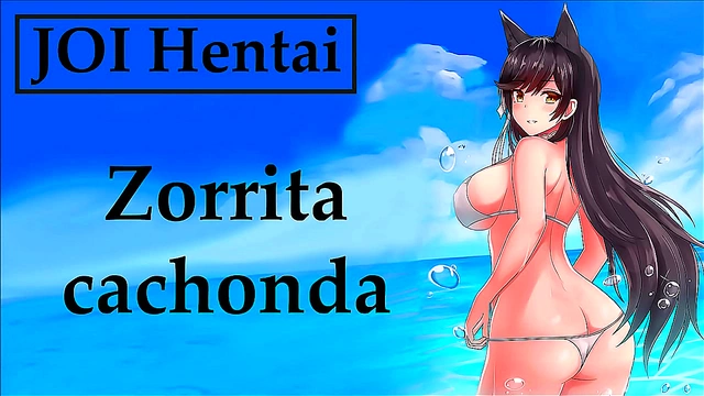Sultry Anime Babe Provides Seductive JOI Guidance in Spicy Bikini Scene