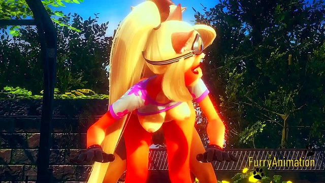 Coco the Cute Crash Bandicoot Finds Pleasure in a Steamy Hentai Journey