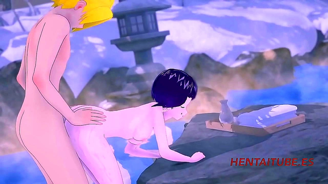 Denki Kaminari Eases Jiro's Tensions with Sultry Pleasure at Onsen