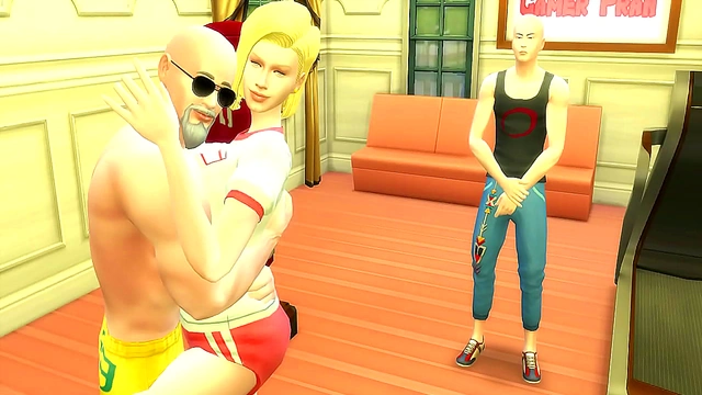 Master Roshi Teaches Android 18 Pleasure Techniques Before Her Jealous Husband