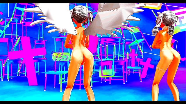 Anaconda Dick Ravishes Cartoon Girls 18+  in Hot MMD Futanari Love Scene