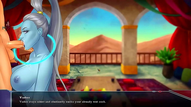 Android 18 Pleasures Vados with Rough Sex and Ecstatic Blowjob in Dragon Ball Z