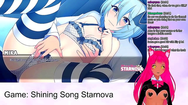 NekoVTuber Seduces with Steamy Anime Fun in Shining Song Starnova