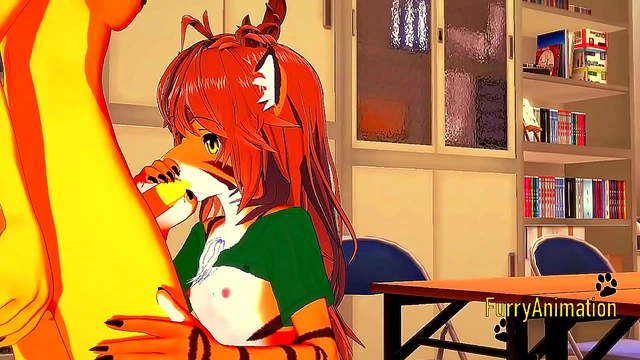 Dog Futa & Tiger Girls 18+ Pleasure Each Other Before Wild 3D Hentai Creampie Fun