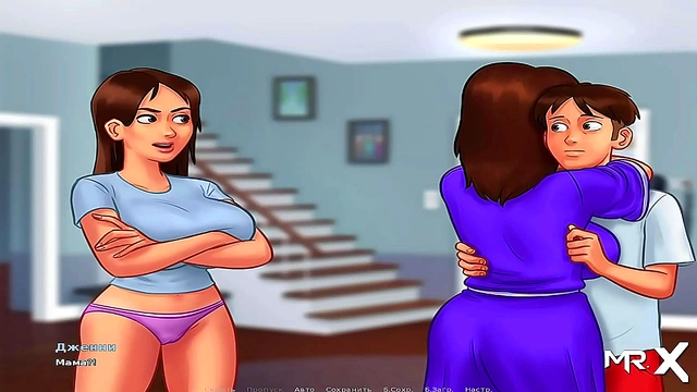 Teen 18+ Anime Sweetheart from Summertime Saga Shares Intimacy at Work with Her Husband