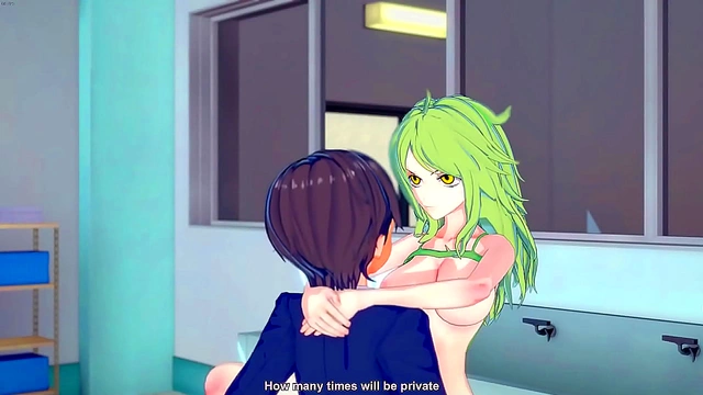 Monet's Passionate Pleasure – Green-Haired Beauty Enjoys Intense 3D Hentai Anal Scene