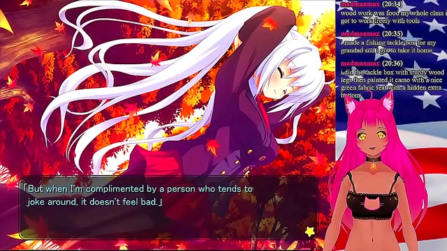 NekoVTuber Tempts in "My GF is the President" Anime Game Livestream
