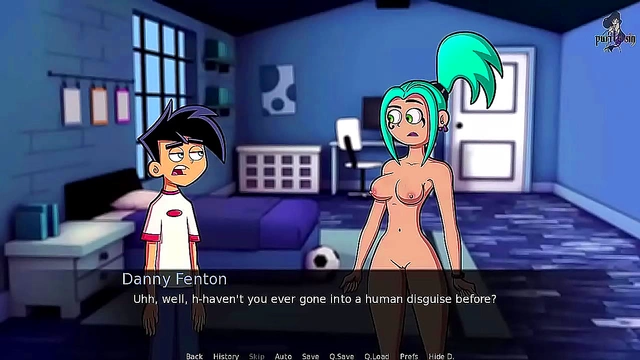 Goth Redhead Rocks Magical Ghost Pleasure in Danny Phantom Scene