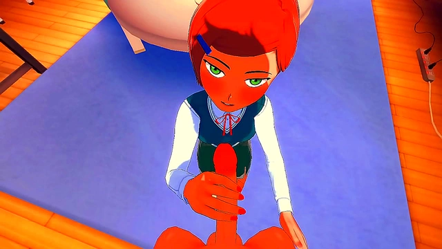 Cosplay Duo Engages in Heated 3D Hentai Floor Sex and Oral Pleasure