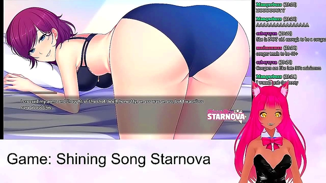NekoVTuber Seduces with Shining Song Starnova for Steamy Anime Fun