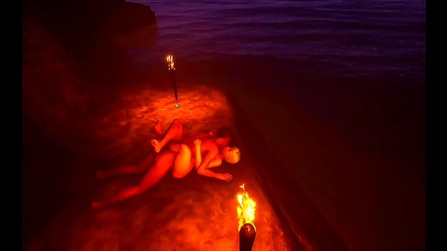 Passionate Anime Duo Engages in Steamy Beachside Lovemaking Adventure