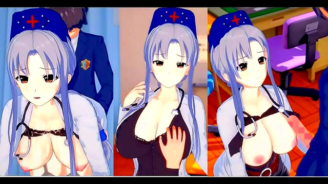 Eirin Yagokoro Seduces with Tit-Rubbing and Oral Pleasure in 3D Koikatsu! Touhou Scene
