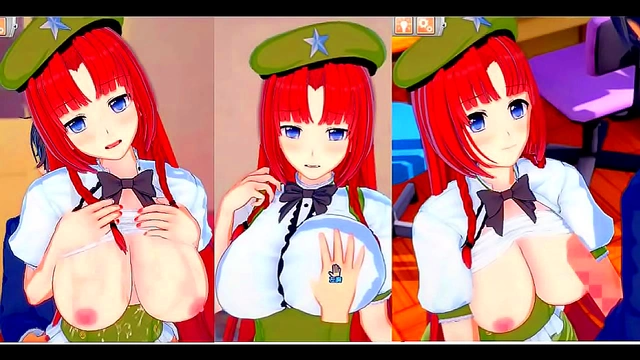 Meilin from Touhou Hones Her Skills with Seductive Tit Play and Deepthroat Action