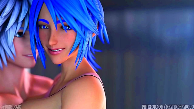Aqua Tempts Riku with Seductive Thigh Action in Kingdom Hearts Scene