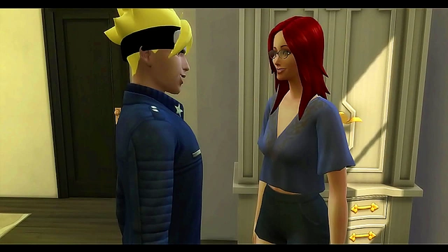 Boruto Pleasures visiting Milf Karin while Naruto Watches Powerless