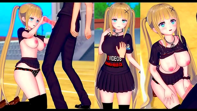 Blonde Beauty soothes Tensions with Seductive Touches in Koikatsu! 3D Hentai Anime