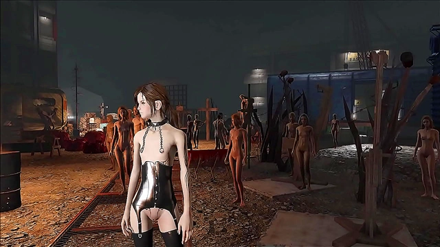 Fallout 4 Slave Endures Sensual BDSM Bondage & Punishment in Anime Fashion