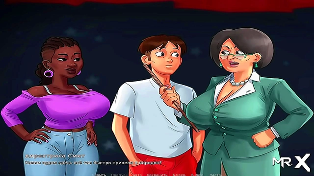 Big-Busted Teacher Dives into Anime Summer Fun for a Creamy Conclusion