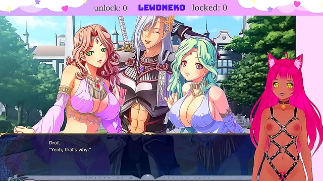 Neko’s Lewd Fantasies – Big-Bosomed VTuber Enjoys Steamy Anime Streams