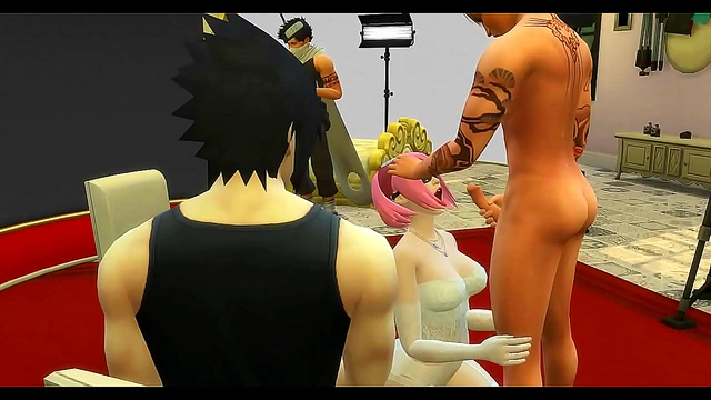 Sakura Betrays Naruto on Wedding Day with Steamy Netorare Anal Encounter