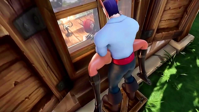 Elf Thief Finds Intense Pleasure Stuck on the Window in 3D Hentai Wow
