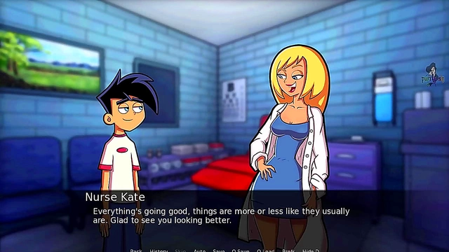 Blonde Milf Nurse Tempts Danny Phantom with Steamy Passion in Amity Park