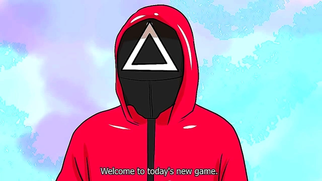 Masked Man Reaches Ecstasy in Intense Squid Game-Themed Hentai Scenes