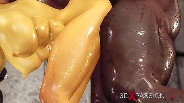 Sexy Cuffed Blonde with Plentiful Curves Gets Roughly Pleasured by Black Cock