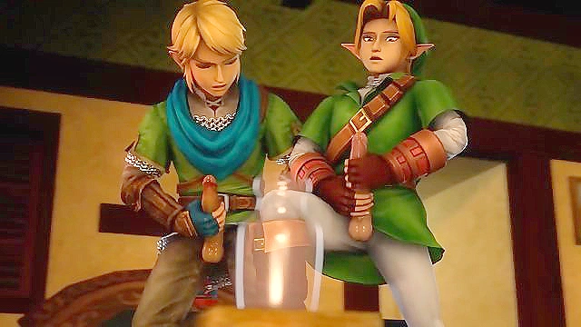 Link Finds Pleasure in Passionate Gay Encounter with Animated Doppelgänger