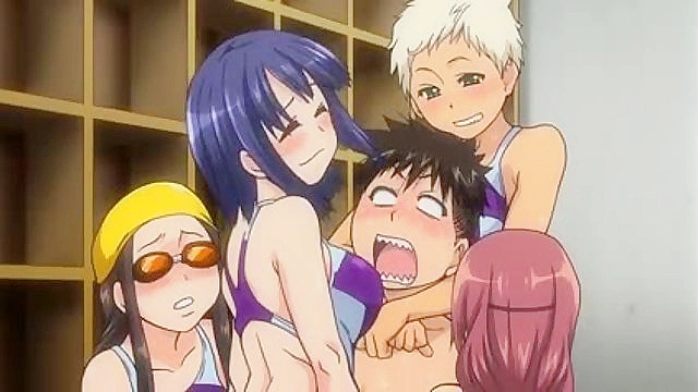 Swimmers Reverse Gangbang Student in Locker Room Heatwave