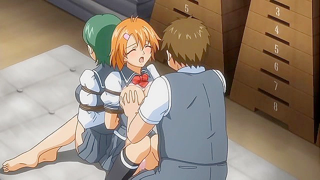 Busty Teacher Masturbates Sensually While SchoolGirls 18+  Receive Facials
