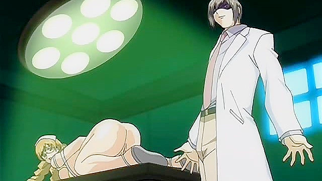 Busty Nurse Pleasures Voyeurs with Tied-Up Temptation in Night Shift Scene
