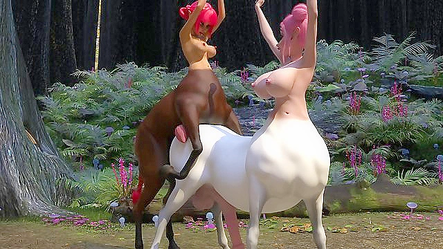 Futanari Centaurs Engage in Steamy Forest Mating Encounter