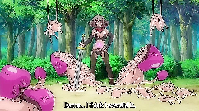 Azel, the Warrior Anime Girls 18+, Endures Intense Pleasure from Mushroom Monsters