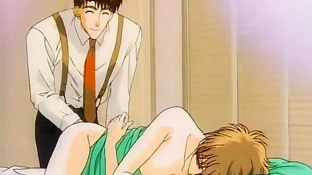 Twink Gets His Dick Sucked Until He BlowsHis Load in Gay Hentai Scene