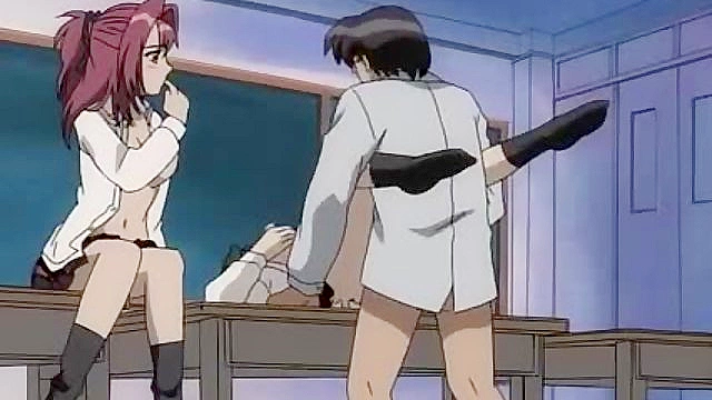Fake Professor Indulges Hot College Girls 18+  in Steamy Hentai Threesome Session