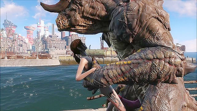 Ellie Finds Pleasure as the Deathclaw Impales Her with His Monster Cock