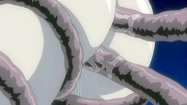 Busty ’s Panties Soak as Tentacle Worm DP Her in Steamy Anime Scene