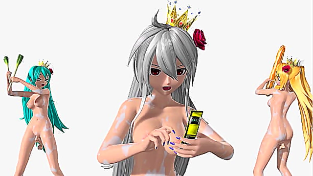 Miku, Haku & Rin Heat Up Baka Project’s Naughty Mod Adventure
