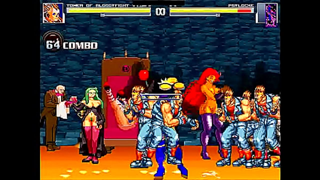 Psylocke Dominates a Steamy Mugen Gang Bang Fantasy