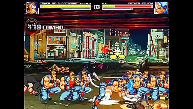 Felicia Rules the Hentai Mugen Arena with Hot Gangbang Domination